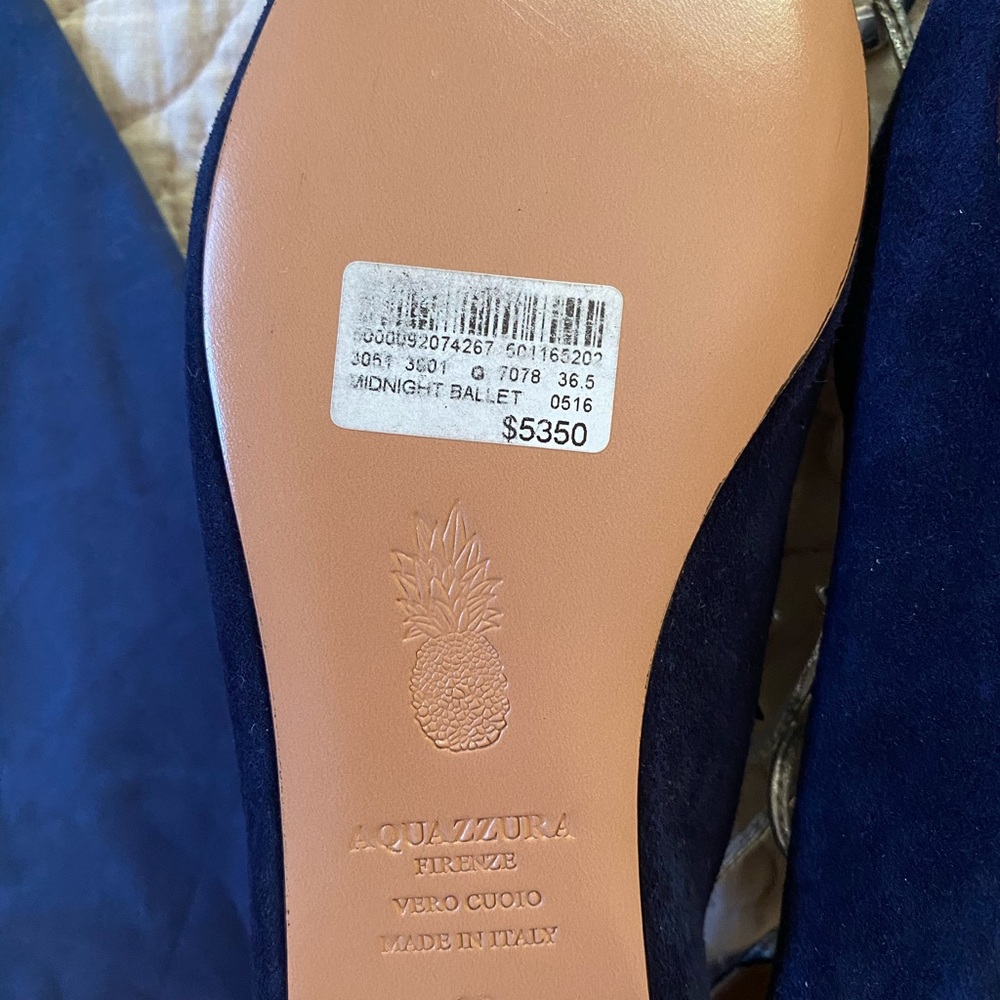 NWT Aquazzura x poppy deleningne flats - Picture 6 of 8